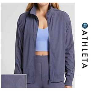 💥SALE Nwt’s-$130 ATHLETA Brooklyn Bomber Jacket XL Jaguared Lightweight Relaxed